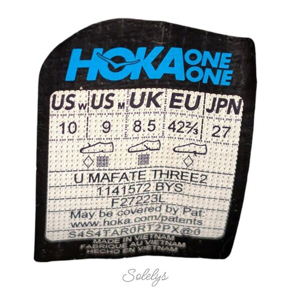 HOKA ONE ONE Mafate Three2 Mens 9 Womens 10 Barley Seed Green Athletic Sneaker - Picture 4 of 10